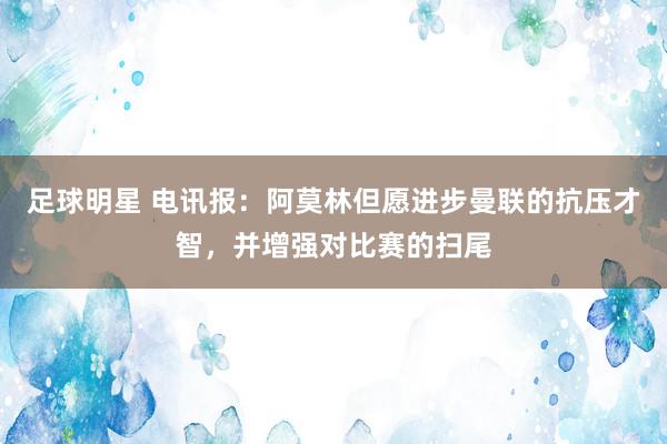 足球明星 电讯报：阿莫林但愿进步曼联的抗压才智，并增强对比赛的扫尾