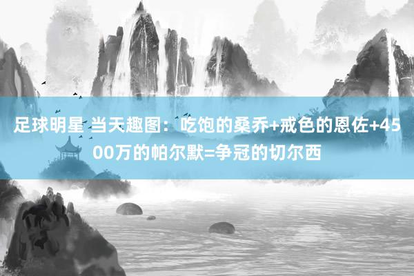 足球明星 当天趣图：吃饱的桑乔+戒色的恩佐+4500万的帕尔默=争冠的切尔西