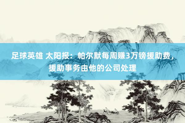 足球英雄 太阳报：帕尔默每周赚3万镑援助费，援助事务由他的公司处理