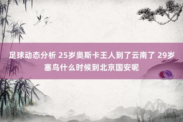 足球动态分析 25岁奥斯卡王人到了云南了 29岁塞鸟什么时候到北京国安呢