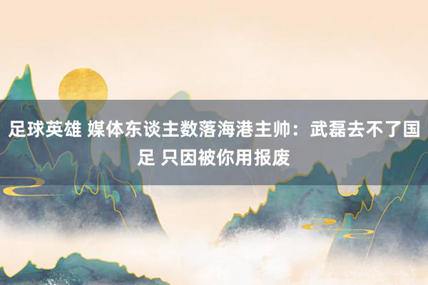 足球英雄 媒体东谈主数落海港主帅：武磊去不了国足 只因被你用报废